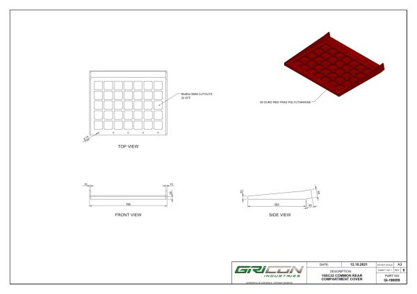 10SC32 Common Rear Cable Compartment Cover